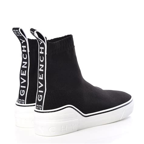 Givenchy: Black Knit George V Sneakers 